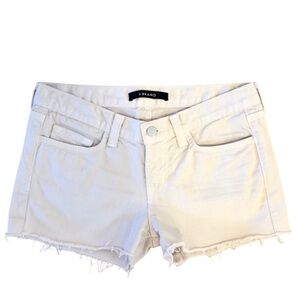 NWOT J Brand Cream Jean Shorts Raw Edge Distressed